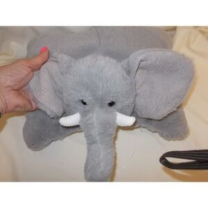 Bearington Lil' Spout Grey Elephant Plush Pillow Pet